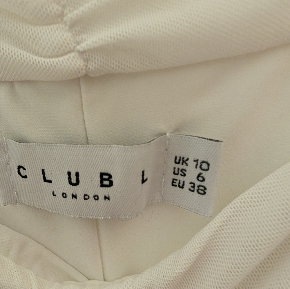 Club L London White Off-Shoulder Maternity Midi Dress – US 6 – NWT - Picture 4 of 4